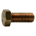 Midwest Fastener 1/2"-13 Hex Head Cap Screw, Silicon Bronze, 1-1/4 in L, 3 PK 39382